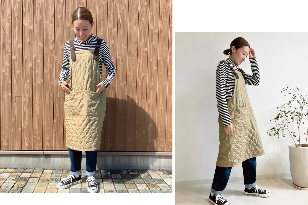 オンセブンデイズオリジナル お洋服みたいな冬のエプロンができ