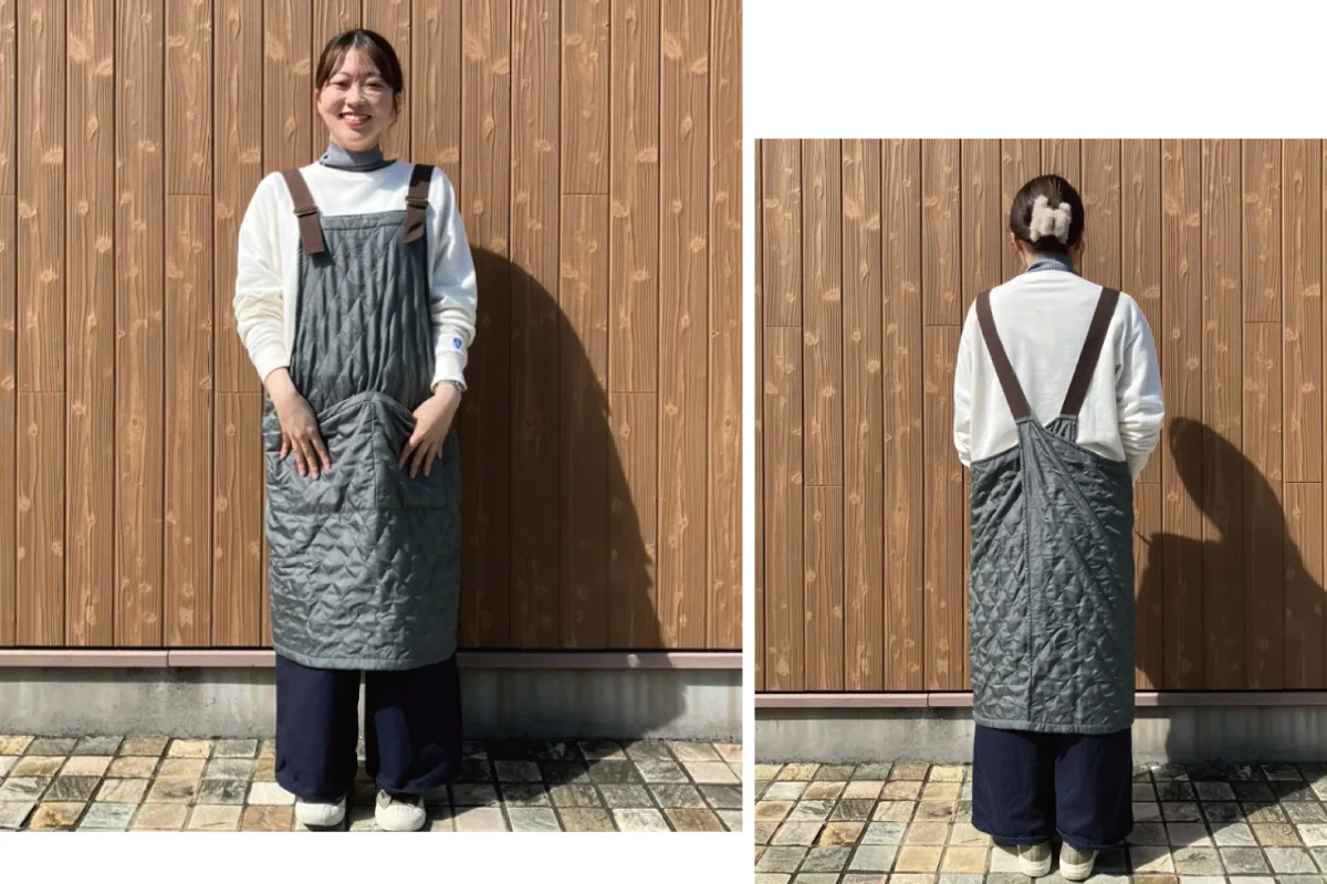 【レビューを書けば送料当店負担】 オンセブンデイズオリジナル お洋服みたいな冬のエプロンができ エプロン・三角巾