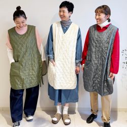 オンセブンデイズオリジナル サッと着られるあったかエプロンできました!